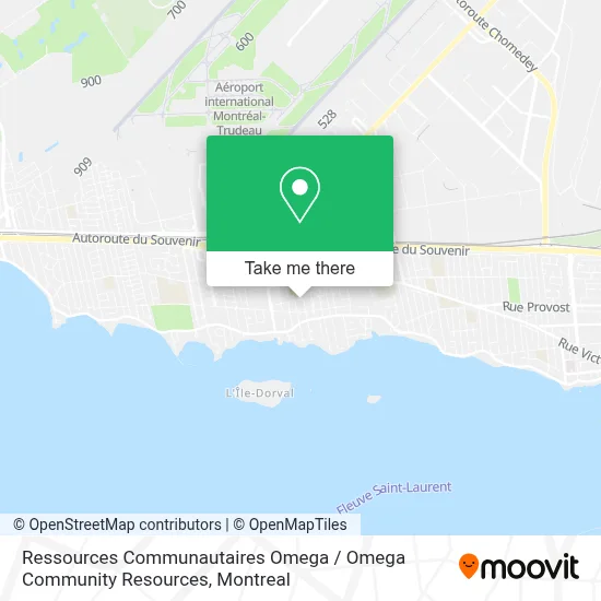 Ressources Communautaires Omega / Omega Community Resources map