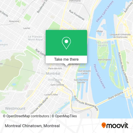 Montreal Chinatown map