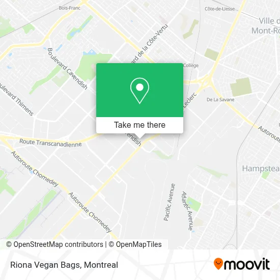 Riona Vegan Bags map
