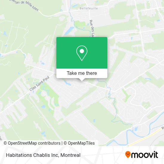 Habitations Chablis Inc map