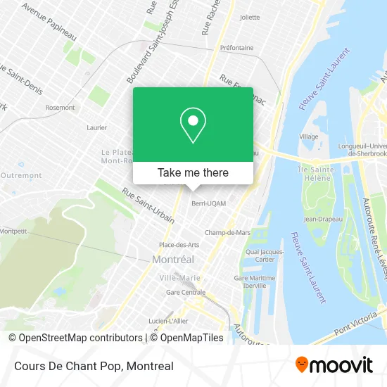 Cours De Chant Pop map