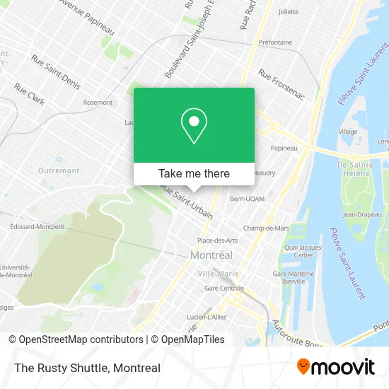The Rusty Shuttle map