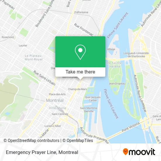 Emergency Prayer Line map