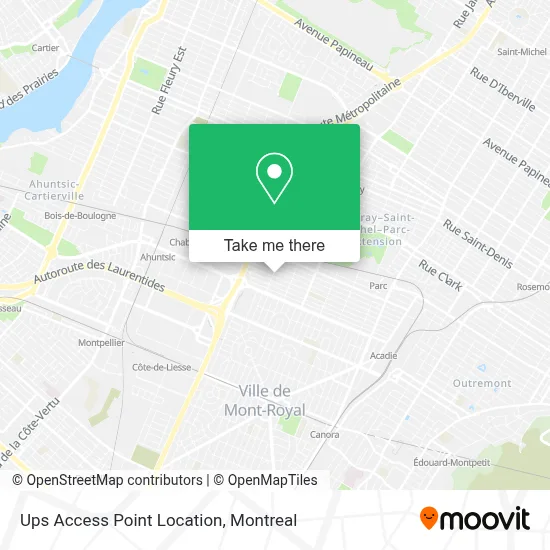 Ups Access Point Location map