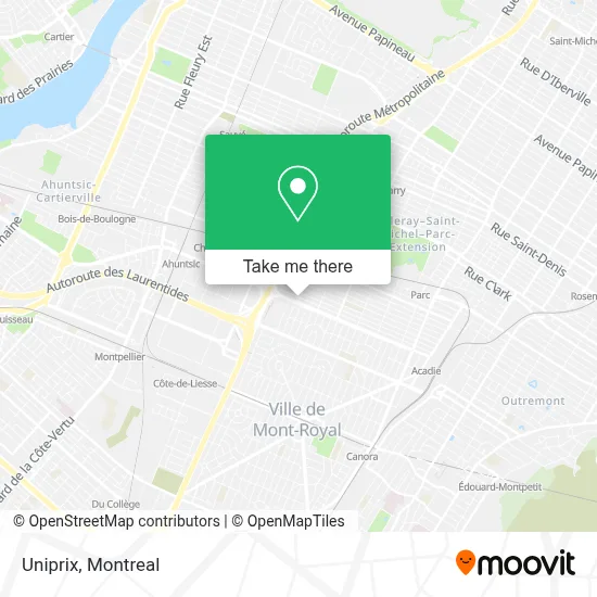 Uniprix map