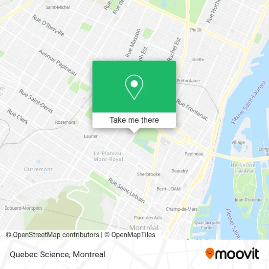 Quebec Science map