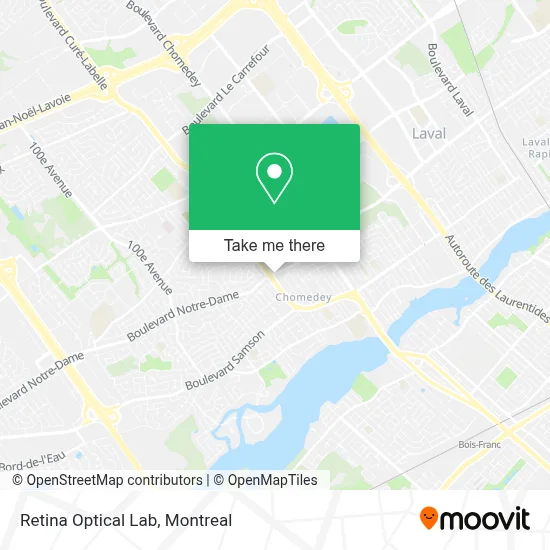 Retina Optical Lab map