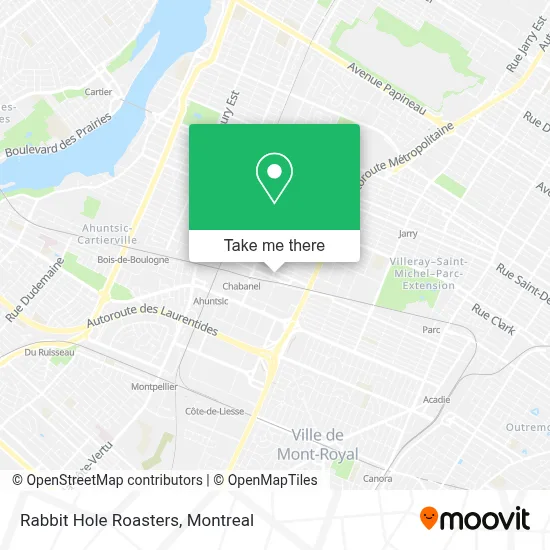 Rabbit Hole Roasters map
