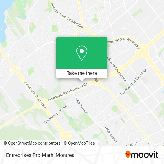 Entreprises Pro-Math map