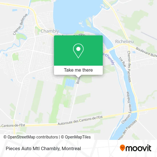Pieces Auto Mtl Chambly map