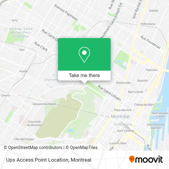 Ups Access Point Location map