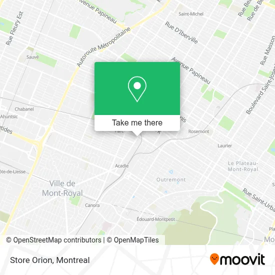 Store Orion map