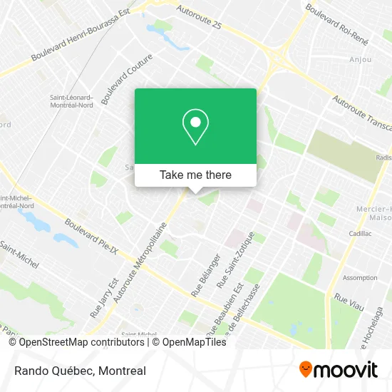 Rando Québec map