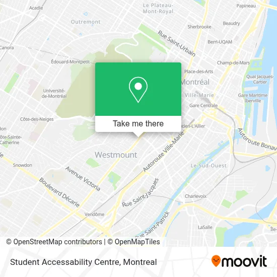 Student Accessability Centre map