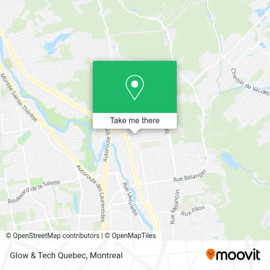 Glow & Tech Quebec map
