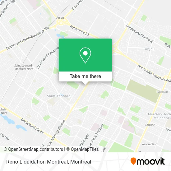 Reno Liquidation Montreal map