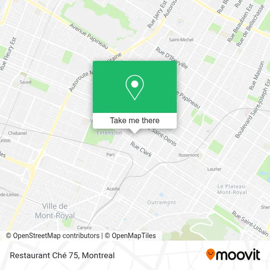 Restaurant Ché 75 map