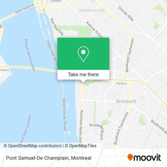 Pont Samuel-De Champlain map