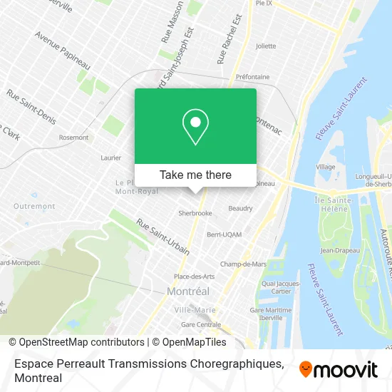 Espace Perreault Transmissions Choregraphiques map