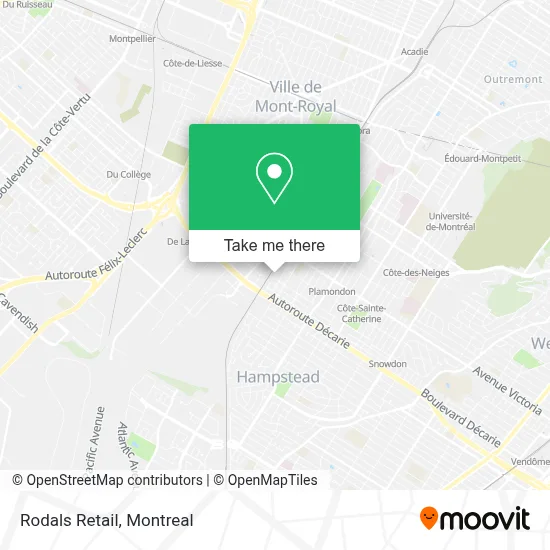 Rodals Retail map