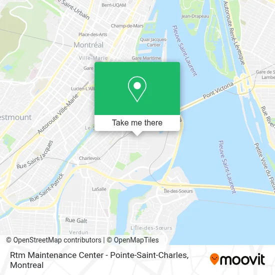Rtm Maintenance Center - Pointe-Saint-Charles map