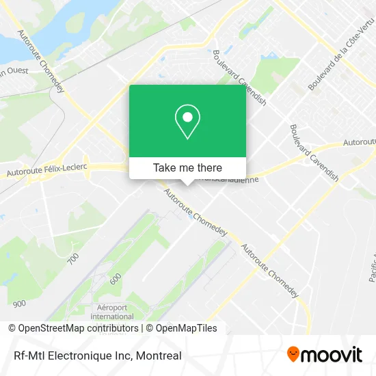 Rf-Mtl Electronique Inc map