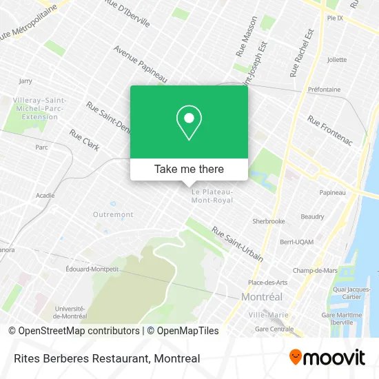 Rites Berberes Restaurant map