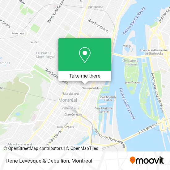 Rene Levesque & Debullion map