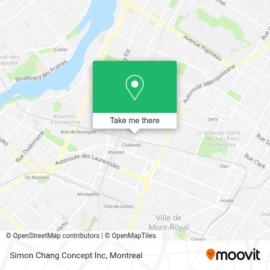 Simon Chang Concept Inc map