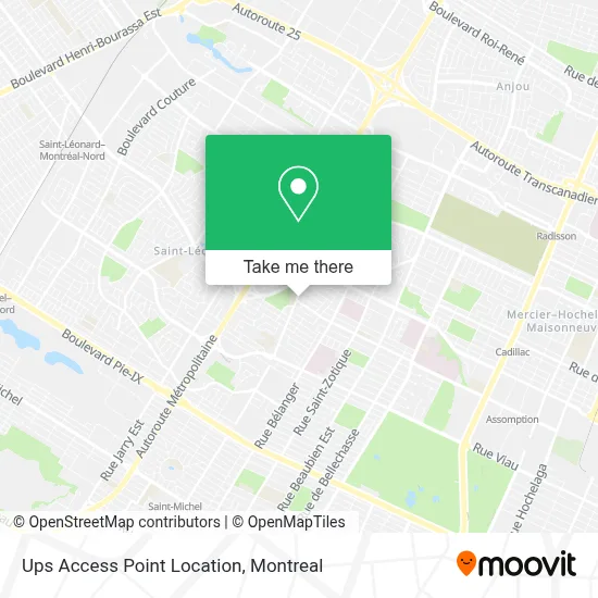 Ups Access Point Location map