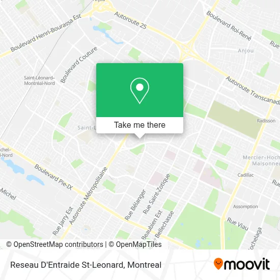 Reseau D'Entraide St-Leonard map