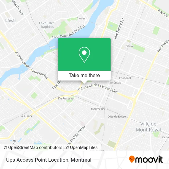 Ups Access Point Location map