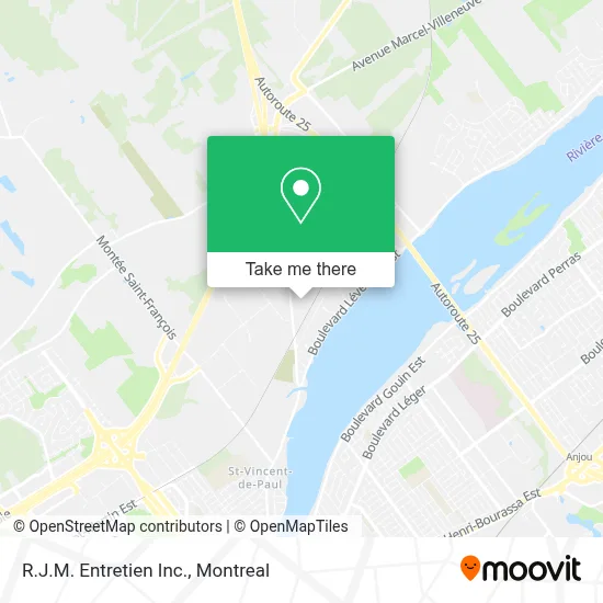 R.J.M. Entretien Inc. map