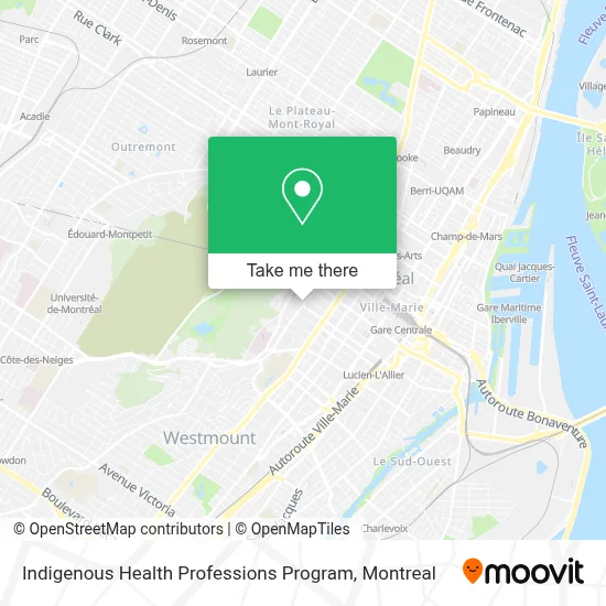 Indigenous Health Professions Program map