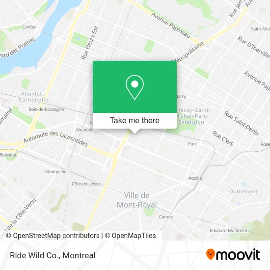 Ride Wild Co. map
