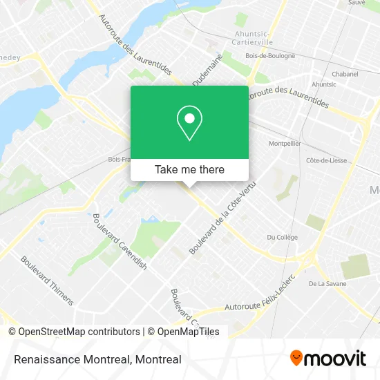Renaissance Montreal map