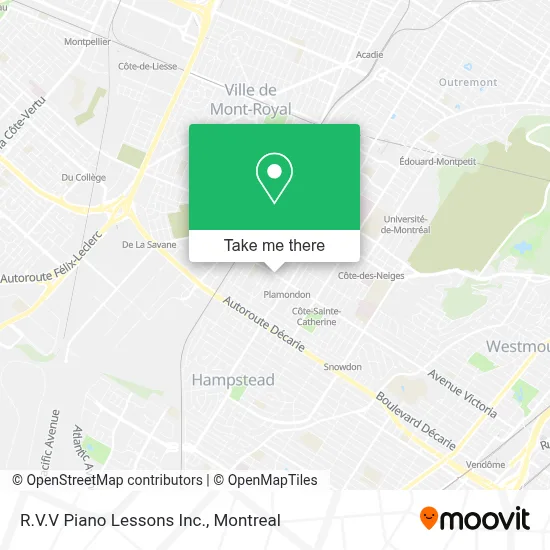 R.V.V Piano Lessons Inc. map