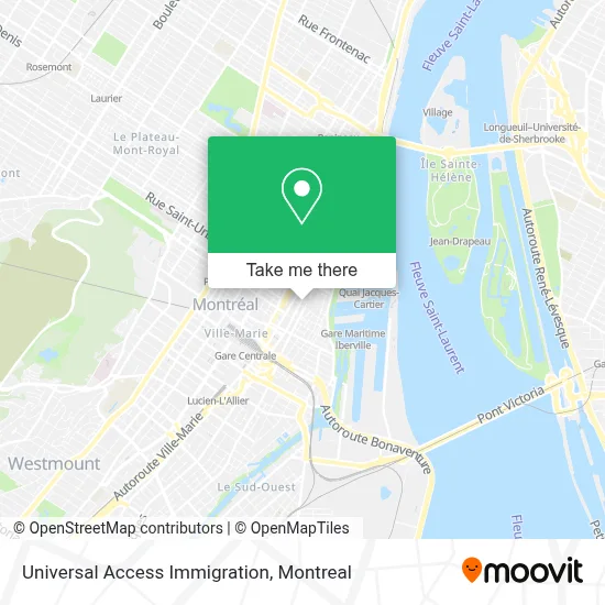Universal Access Immigration map