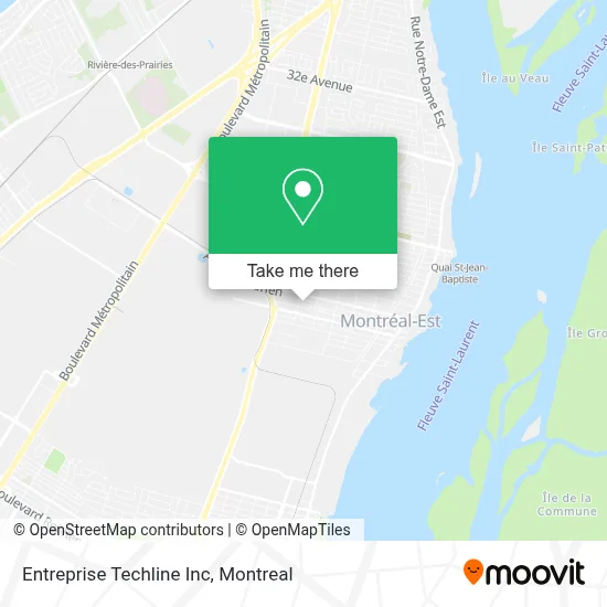 Entreprise Techline Inc map