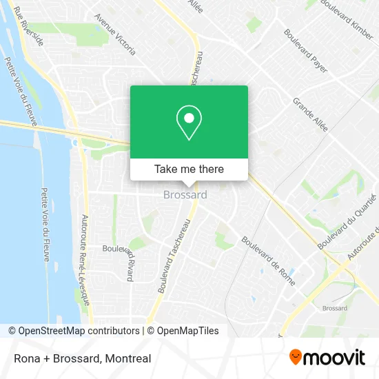 Rona + Brossard map