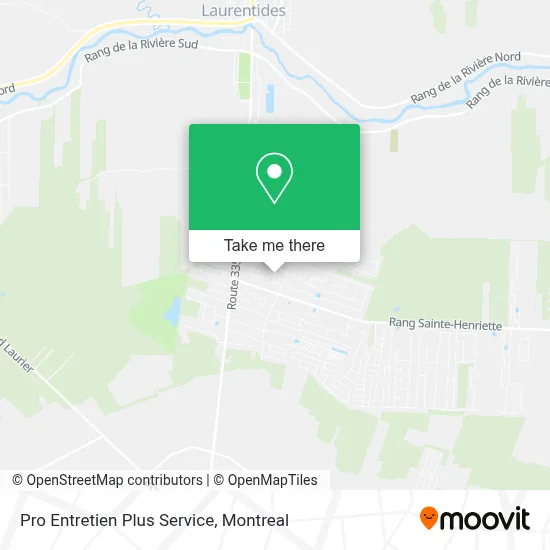 Pro Entretien Plus Service map