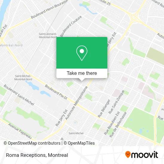 Roma Receptions map