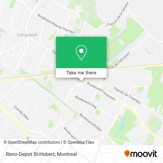 Reno-Depot St-Hubert map
