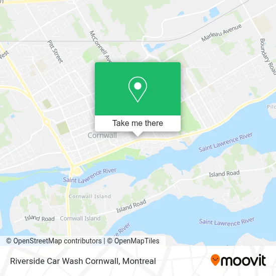Riverside Car Wash Cornwall map