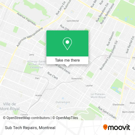 Sub Tech Repairs map
