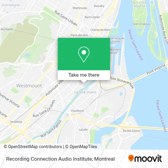 Recording Connection Audio Institute map