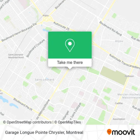 Garage Longue Pointe Chrysler map