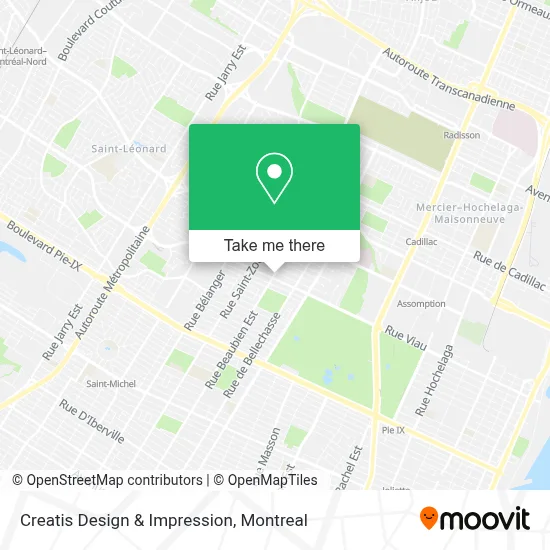 Creatis Design & Impression map