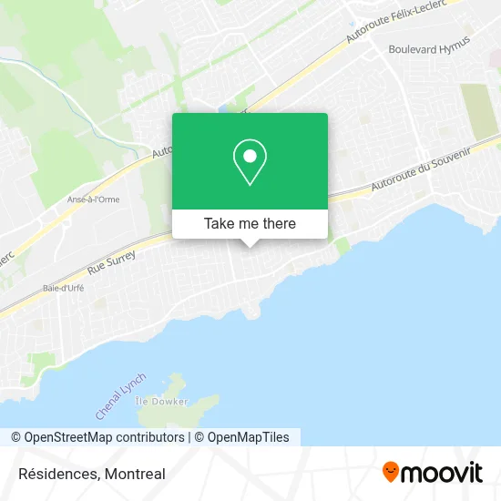 Résidences map