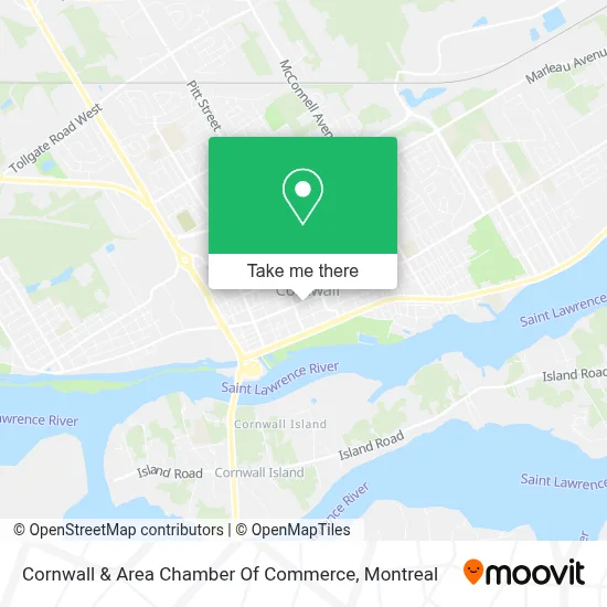 Cornwall & Area Chamber Of Commerce map